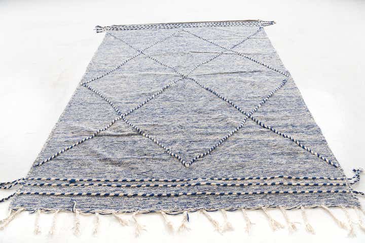 6' 3 x 9' 9 Hand Knotted Moroccan Wool Rug