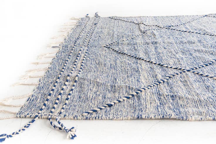 Detail image of 6' 3 x 9' 9 Hand Knotted Moroccan Wool Rug