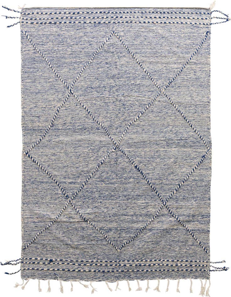 Detail image of 6' 3 x 9' 9 Hand Knotted Moroccan Wool Rug
