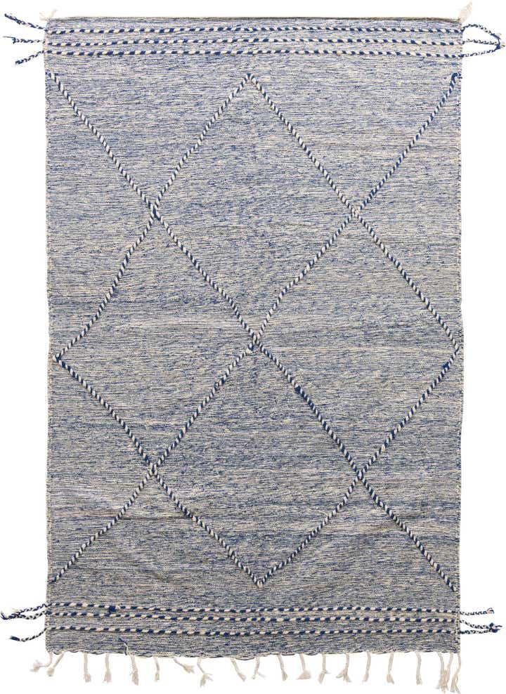 6' 3 x 9' 9 Hand Knotted Moroccan Wool Rug