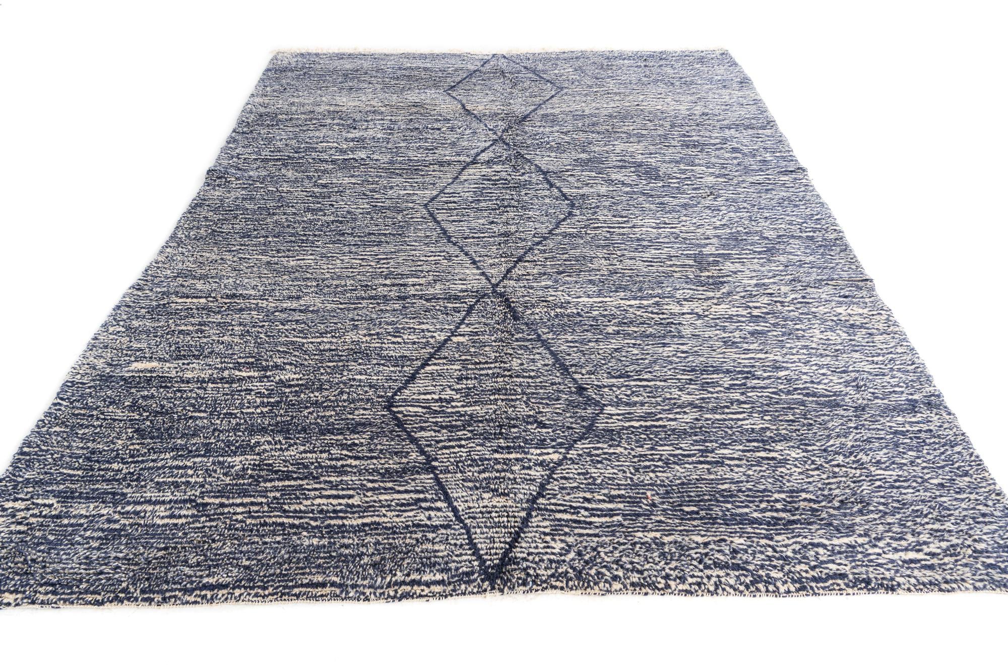 7' x 8' 8 Hand Knotted Moroccan Wool Rug