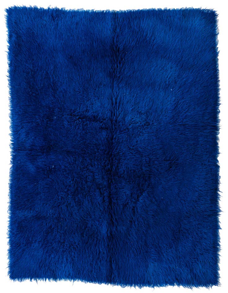 Detail image of 5' 1 x 6' 7 Hand Knotted Moroccan Wool Rug
