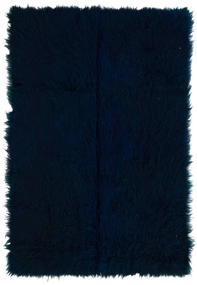 Detail image of 4' 10 x 6' 10 Hand Knotted Moroccan Wool Rug