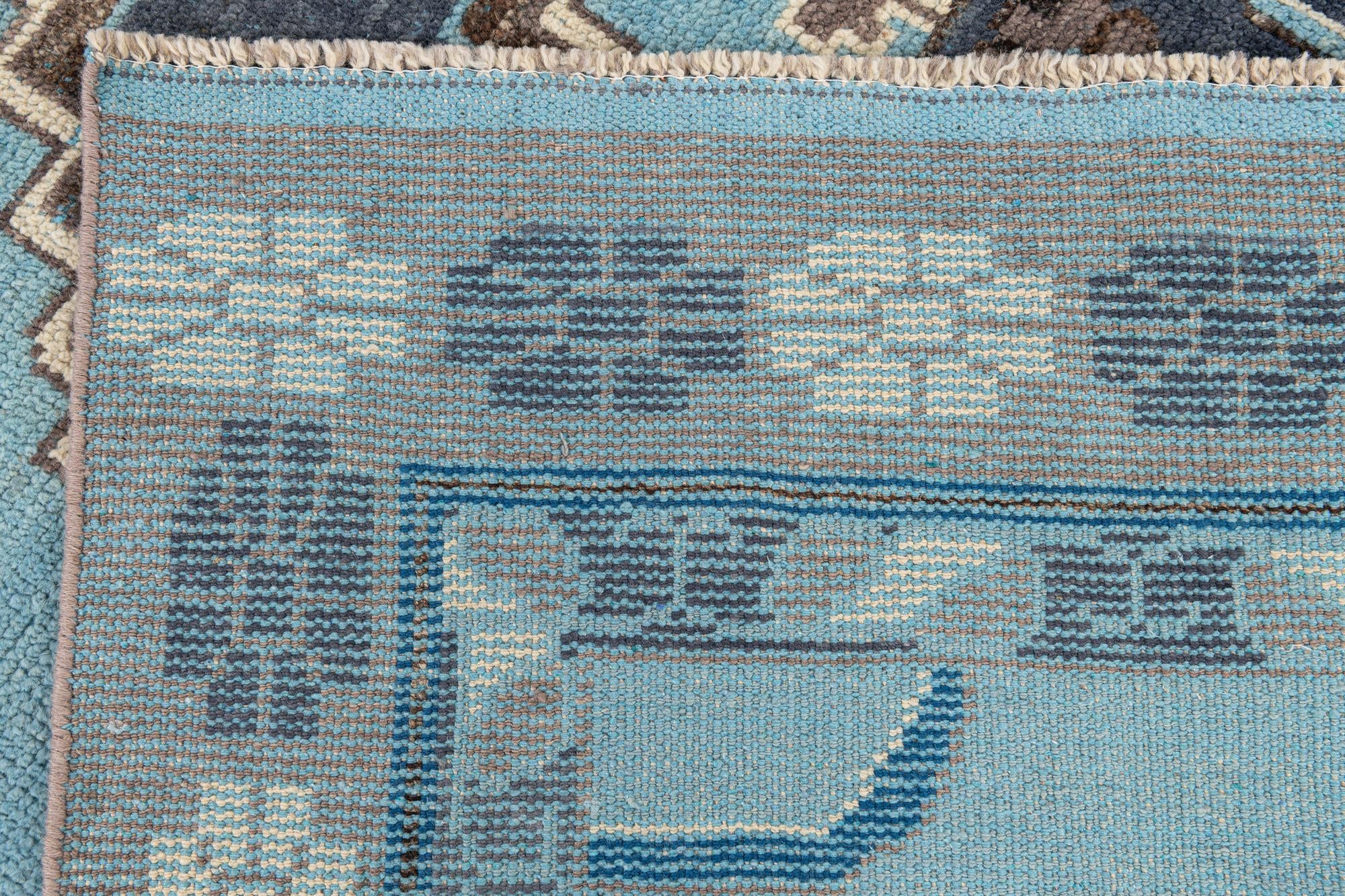8' 10 x 12' 6 Hand Knotted Moroccan Wool Rug