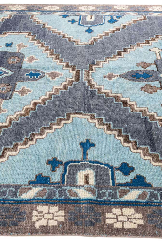 8' 10 x 12' 6 Hand Knotted Moroccan Wool Rug
