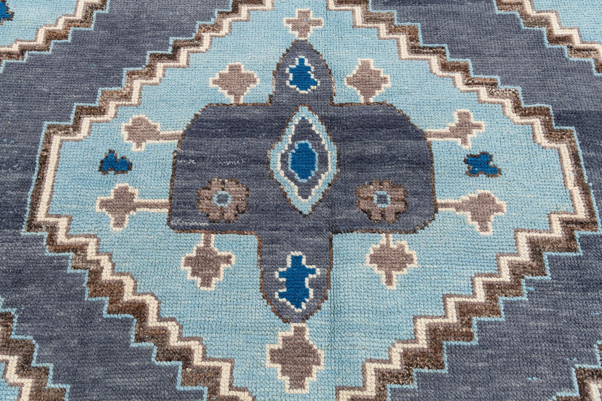 8' 10 x 12' 6 Hand Knotted Moroccan Wool Rug