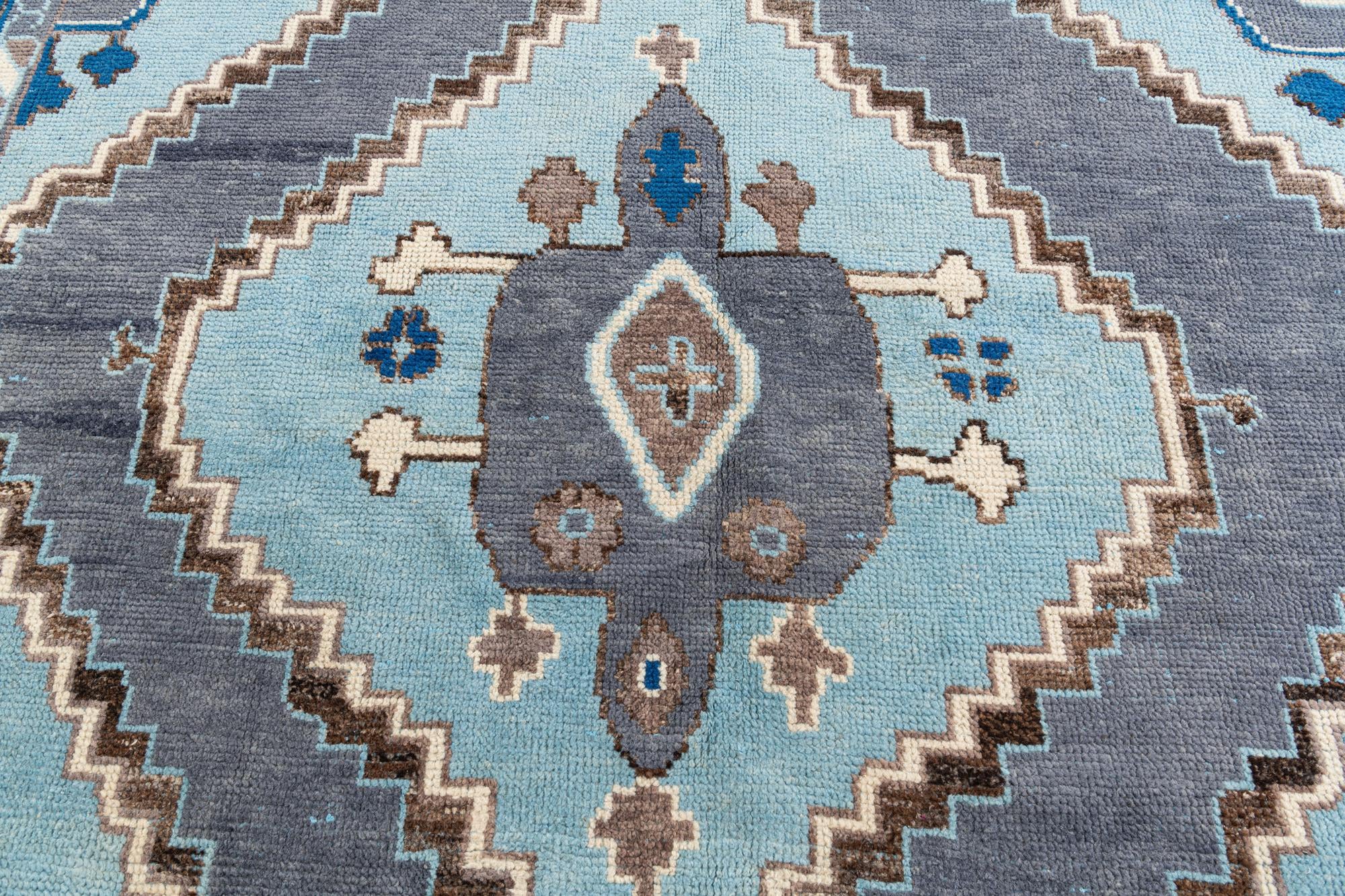 8' 10 x 12' 6 Hand Knotted Moroccan Wool Rug