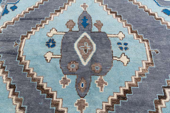 8' 10 x 12' 6 Hand Knotted Moroccan Wool Rug
