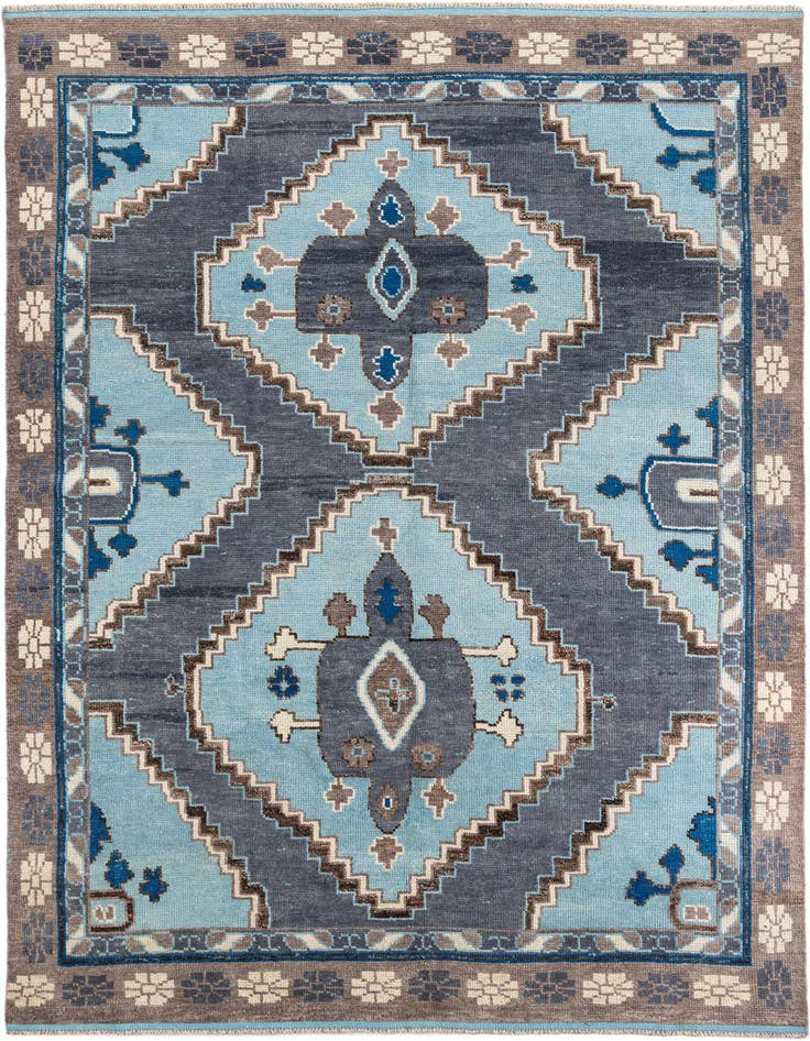 Detail image of 8' 10 x 12' 6 Hand Knotted Moroccan Wool Rug