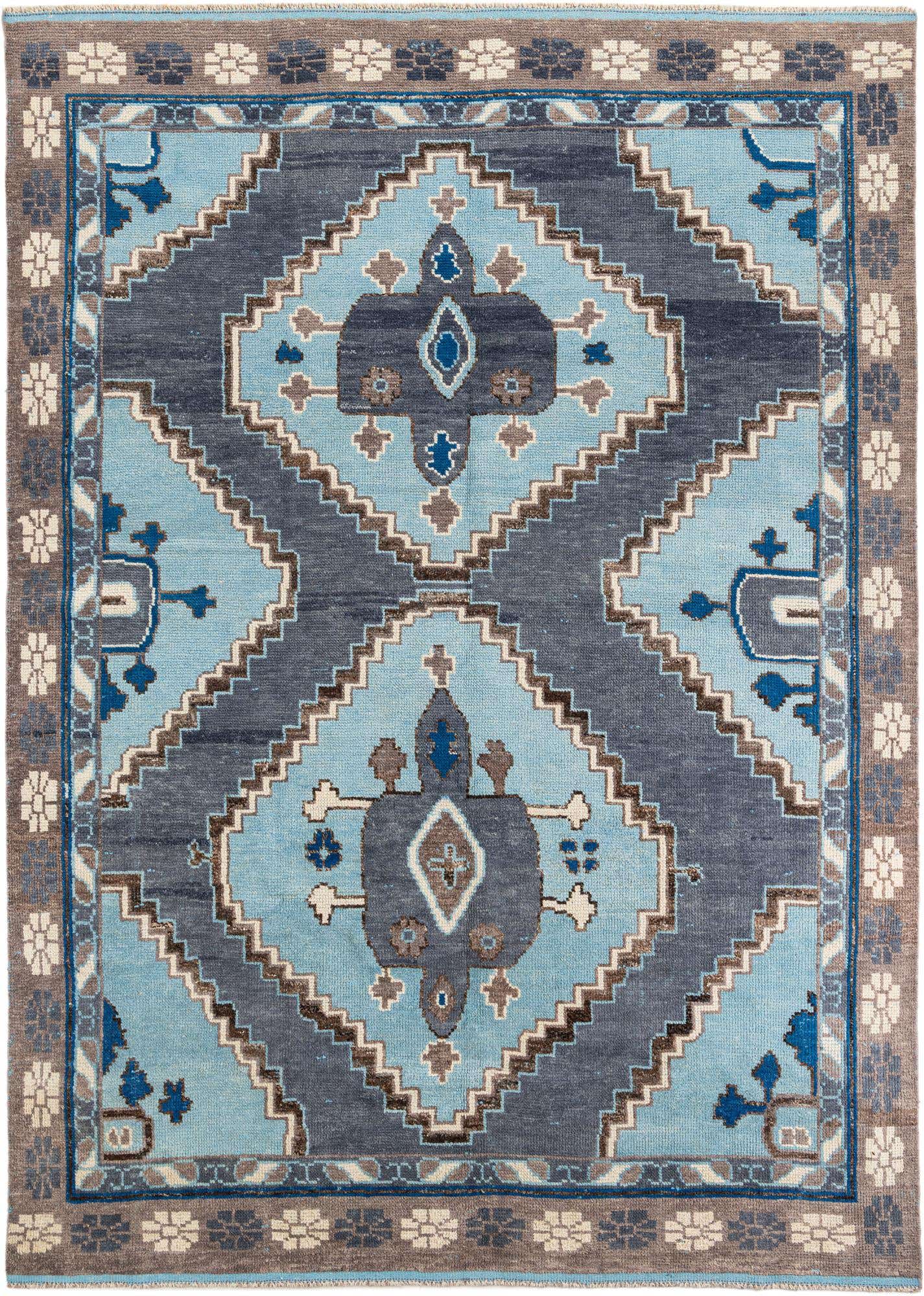 8' 10 x 12' 6 Hand Knotted Moroccan Wool Rug