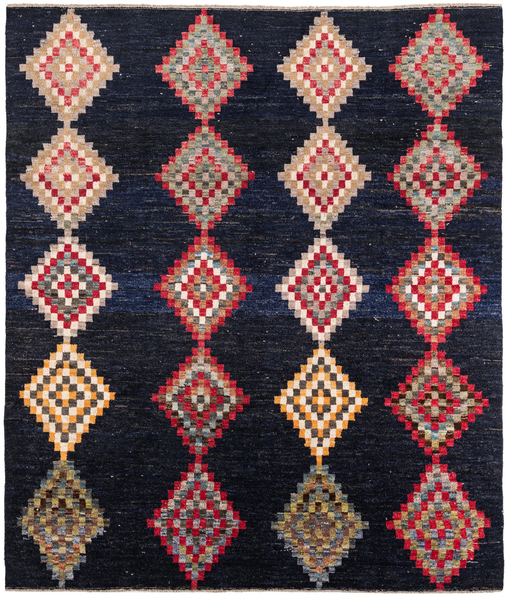 8' 6 x 10' Hand Knotted Moroccan Wool Rug