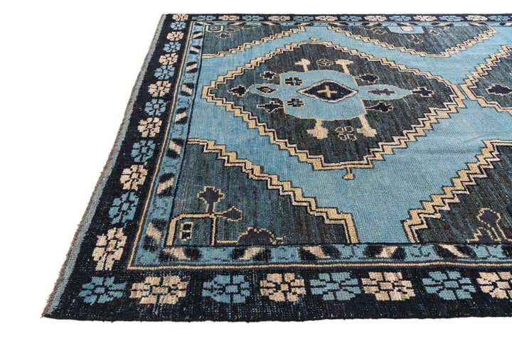 8' 10 x 12' 7 Hand Knotted Moroccan Wool Rug