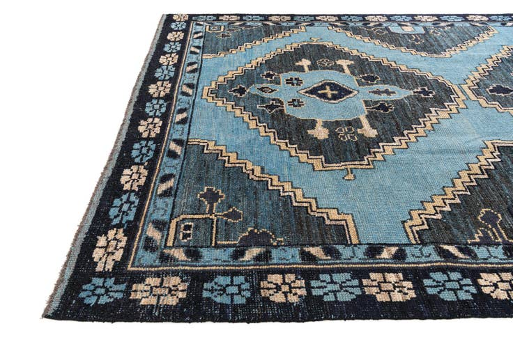 Detail image of 8' 10 x 12' 7 Hand Knotted Moroccan Wool Rug
