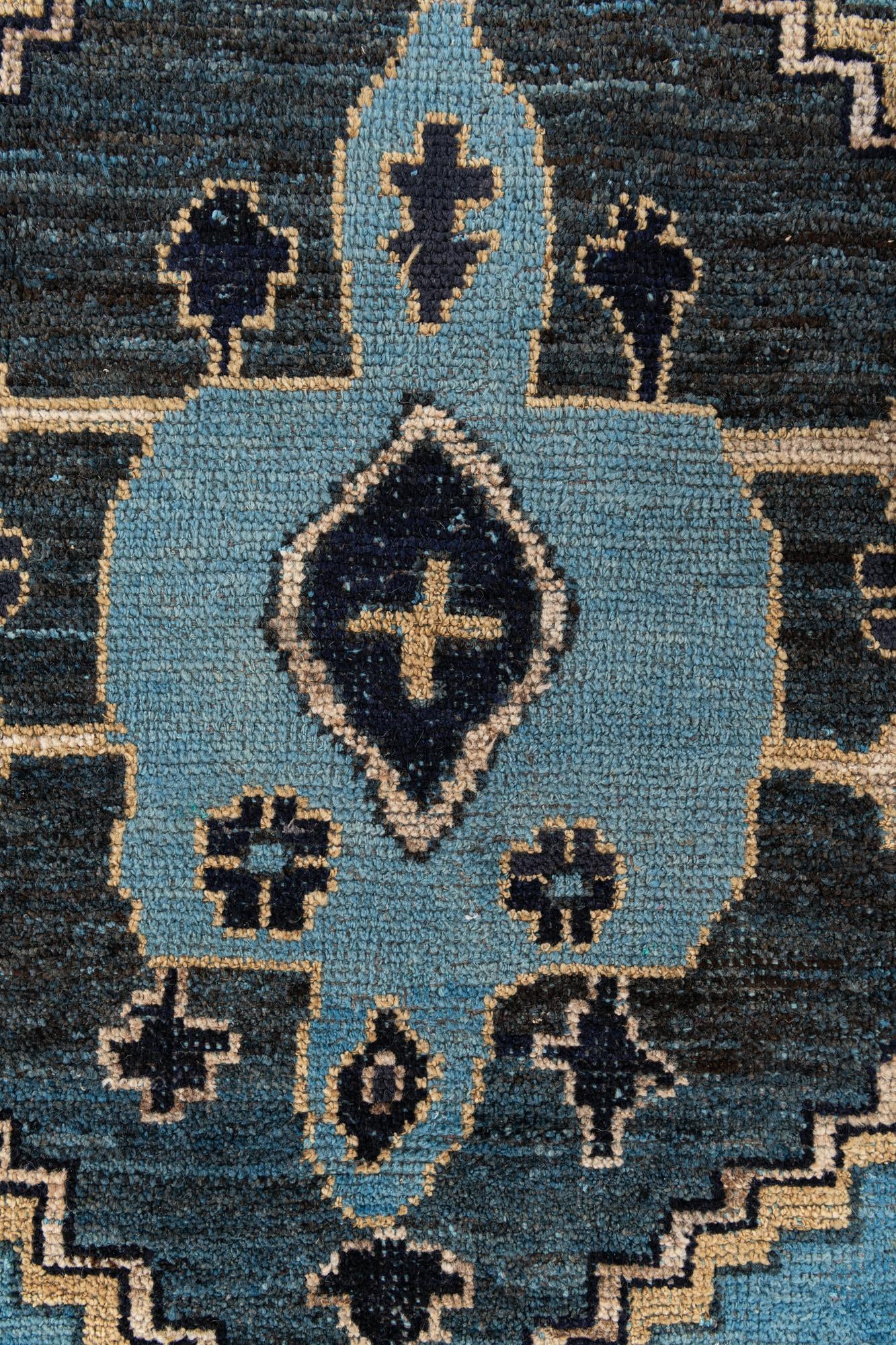 8' 10 x 12' 7 Hand Knotted Moroccan Wool Rug