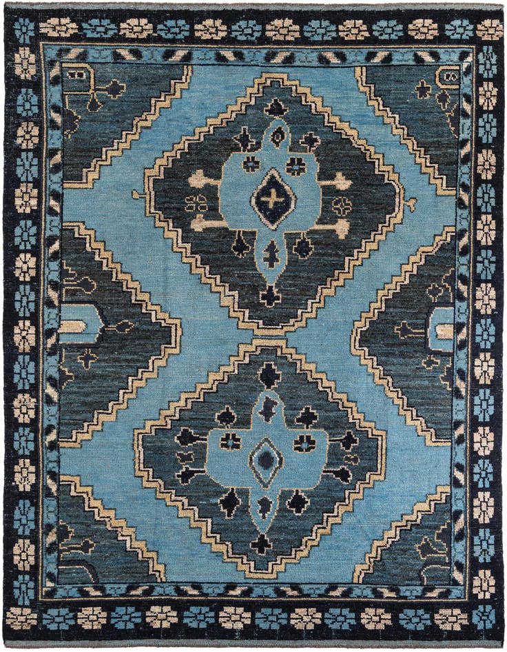 Detail image of 8' 10 x 12' 7 Hand Knotted Moroccan Wool Rug