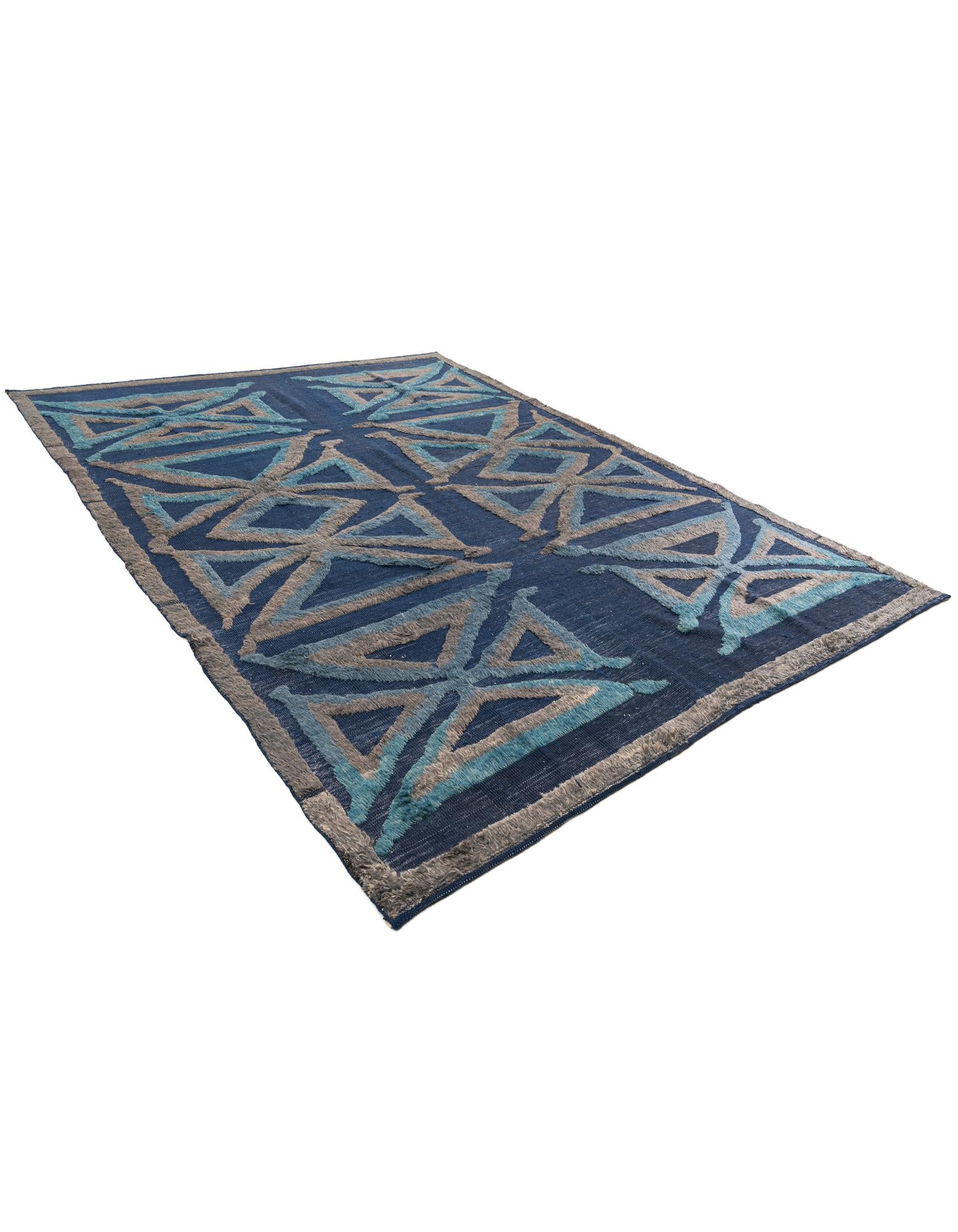 8' x 10' 6 Hand Knotted Moroccan Wool Rug