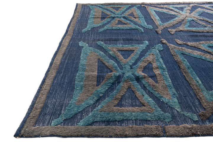 8' x 10' 6 Hand Knotted Moroccan Wool Rug