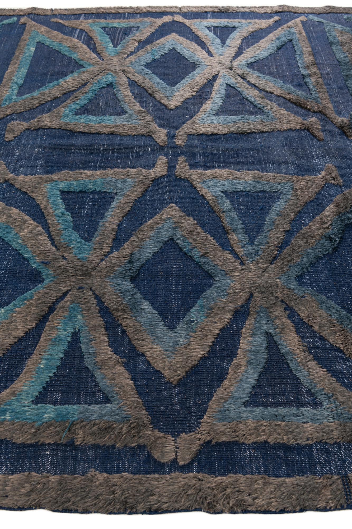 8' x 10' 6 Hand Knotted Moroccan Wool Rug