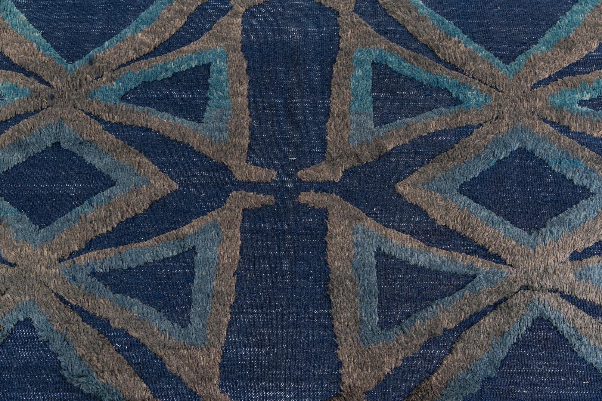 8' x 10' 6 Hand Knotted Moroccan Wool Rug