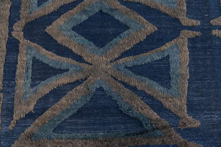 8' x 10' 6 Hand Knotted Moroccan Wool Rug