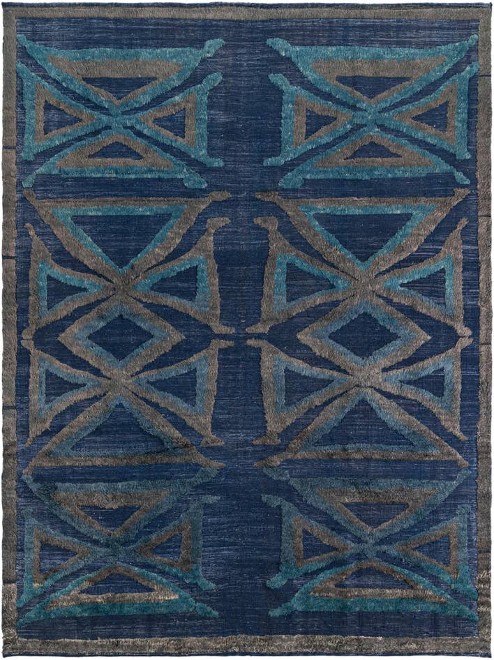 Detail image of 8' x 10' 6 Hand Knotted Moroccan Wool Rug