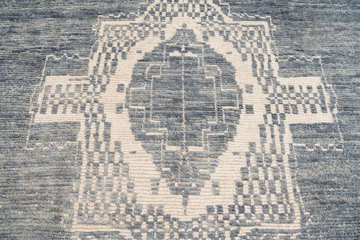 10' 8 x 14' 4 Hand Knotted Moroccan Wool Rug