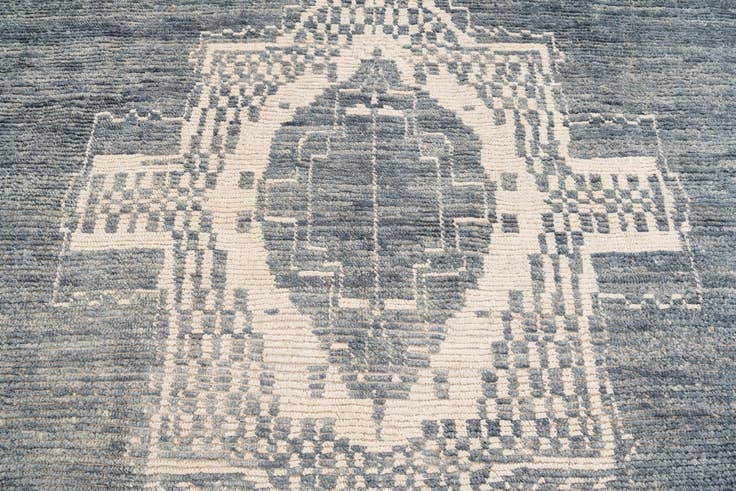 Detail image of 10' 8 x 14' 4 Hand Knotted Moroccan Wool Rug