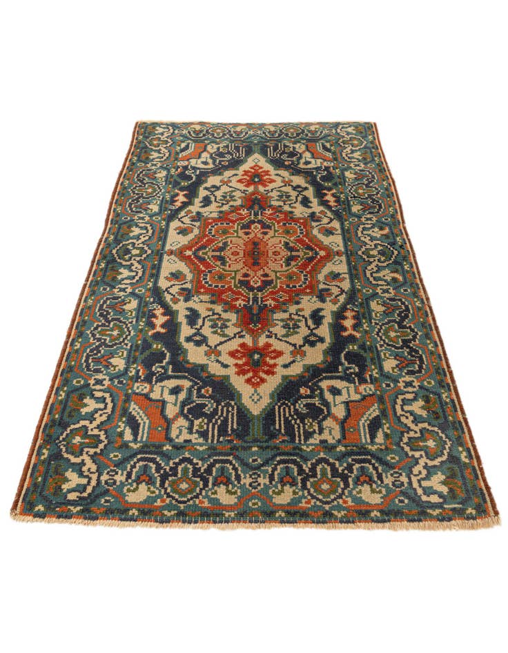 Detail image of 2' 7 x 4' 7  Hand Knotted Moroccan Wool Rug