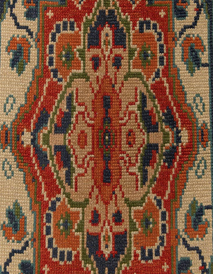 Detail image of 2' 7 x 4' 7  Hand Knotted Moroccan Wool Rug