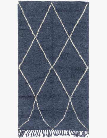 4' 8 x 8' 6 Hand Knotted Moroccan Wool Rug