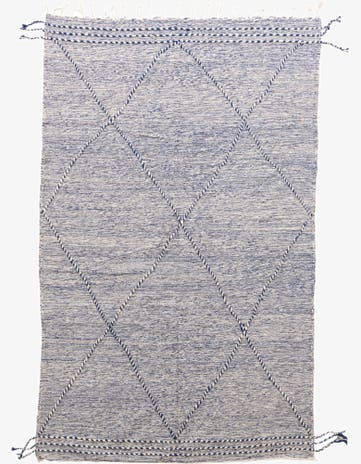 6' 4 x 10' 3 Hand Knotted Moroccan Wool Rug