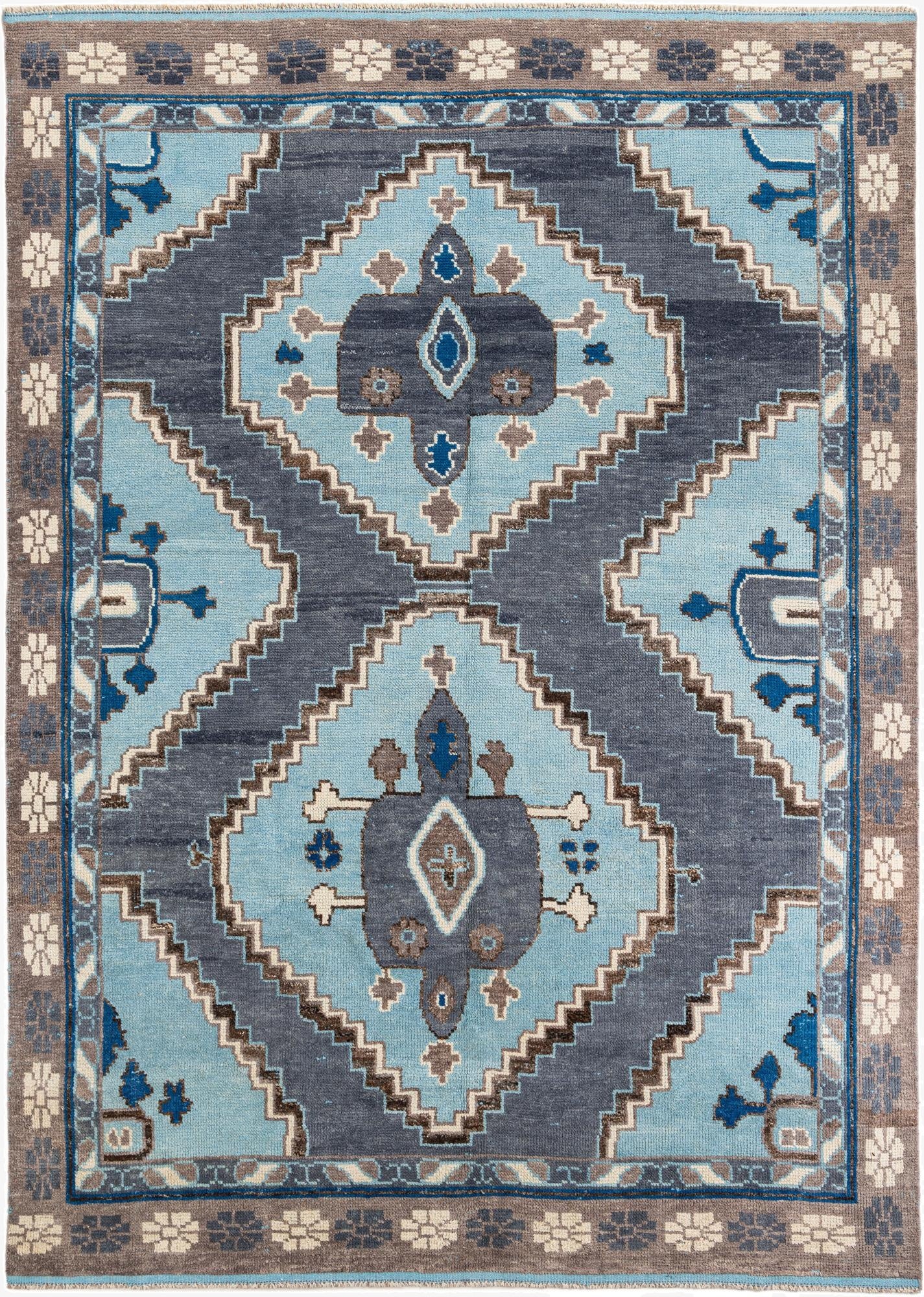 8' 10 x 12' 6  Hand Knotted Moroccan Wool Rug