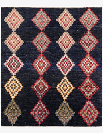 8' 6 x 10' Hand Knotted Moroccan Wool Rug