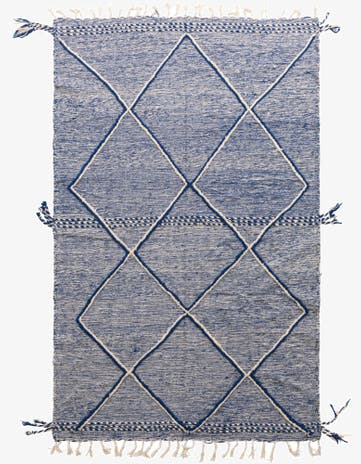 6' 5 x 10' Hand Knotted Moroccan Wool Rug