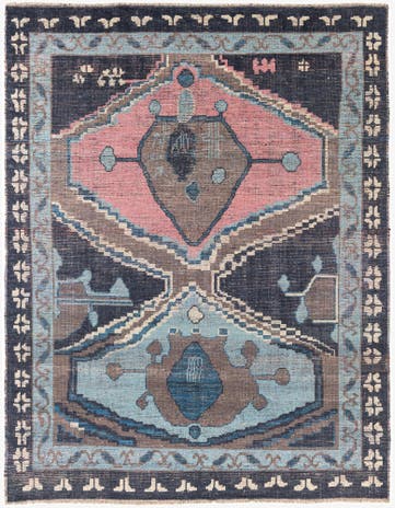 7' 10 x 10' 5 Hand Knotted Moroccan Wool Rug