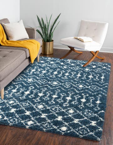 7' 10 x 10' Moroccan Trellis Shag Rug