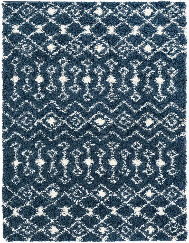 Detail image of 5' 3 x 8' Moroccan Trellis Shag Rug