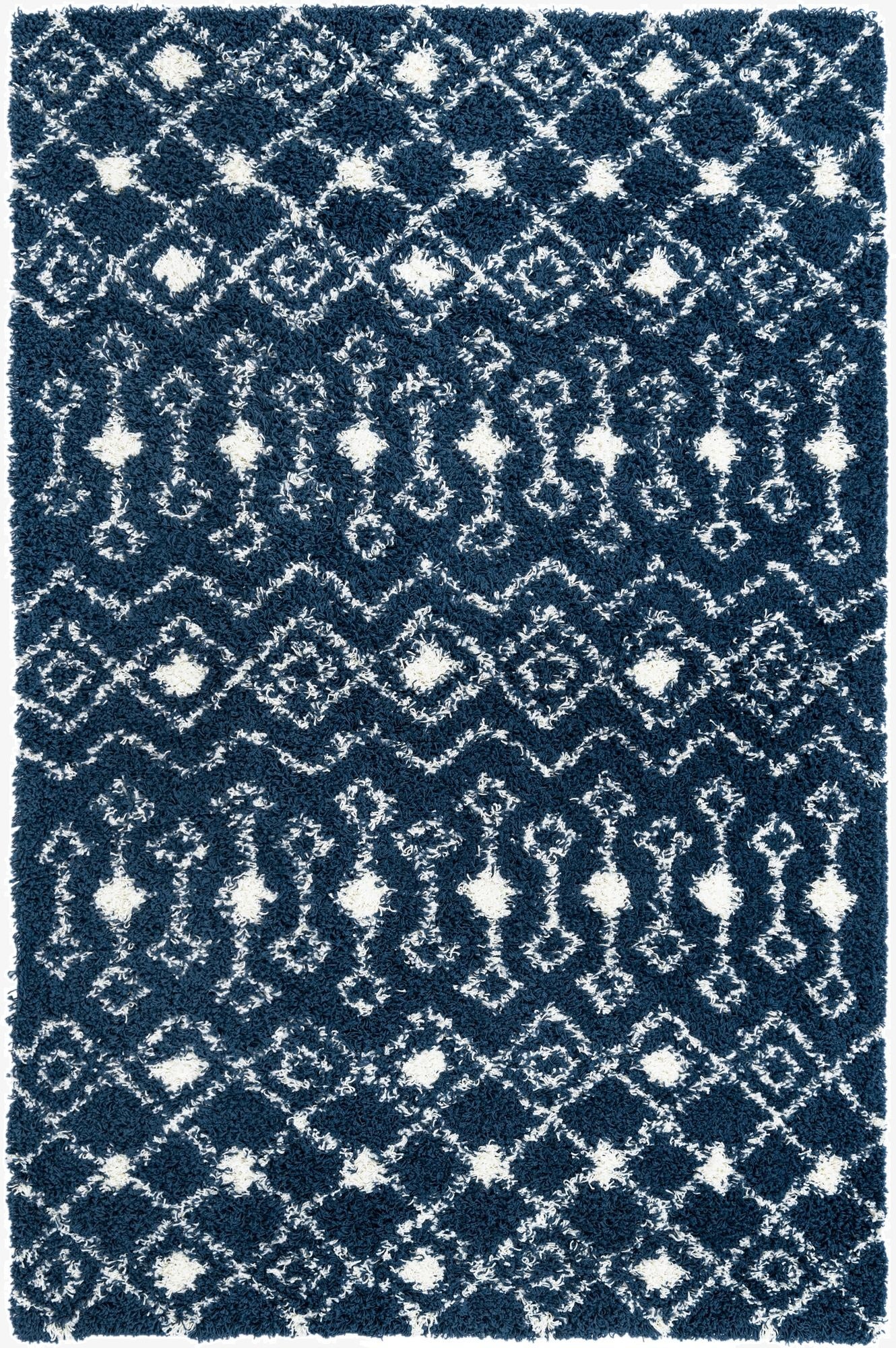 Primary image 6' x 9' Moroccan Trellis Shag Rug