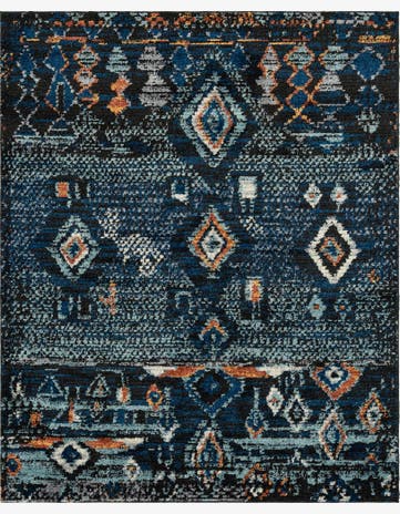 Navy Blue Morocco Rug