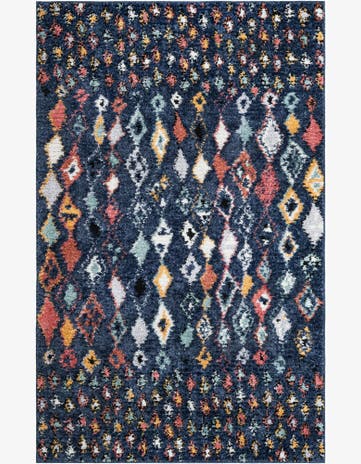 Navy Blue Morocco Rug