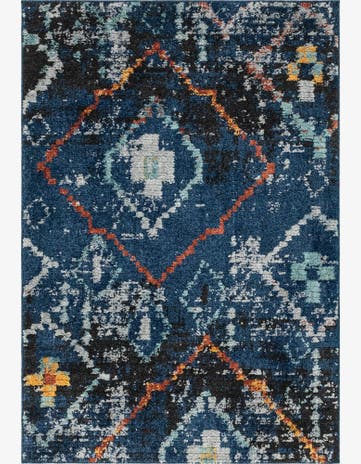 Navy Blue Morocco Rug