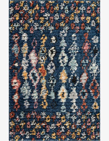 Navy Blue Morocco Rug