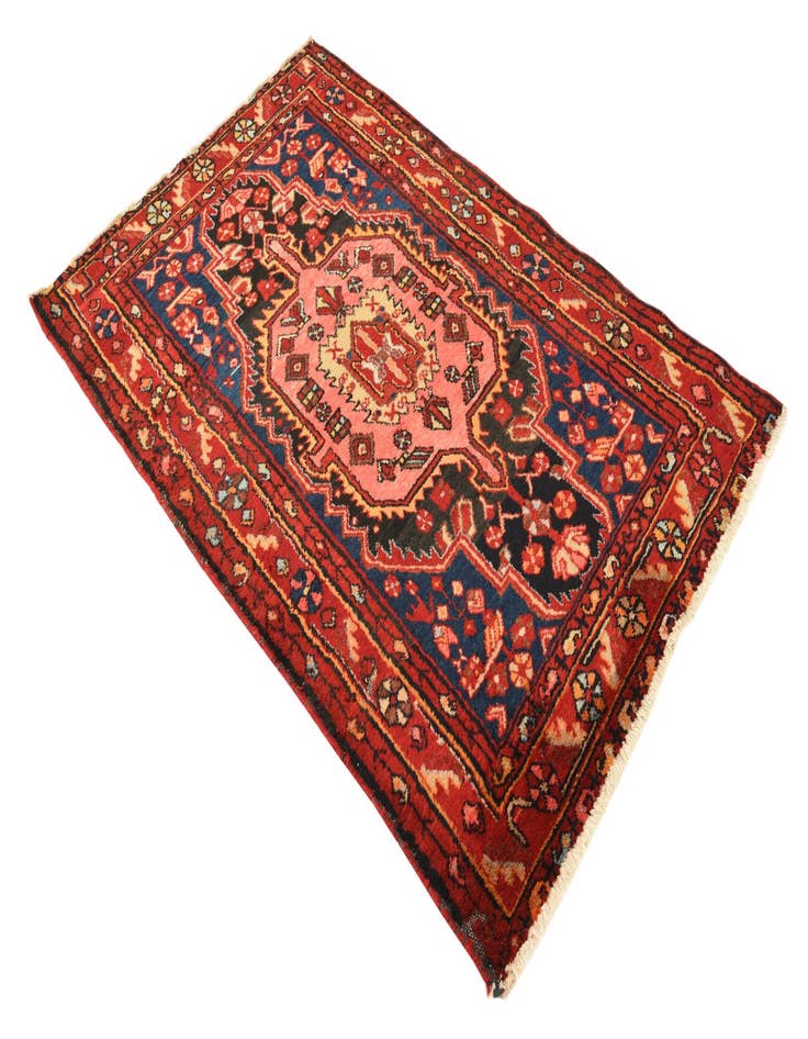 Detail image of 3' 4 x 5' 4 Hand Knotted Nahavand Persian Wool Rug