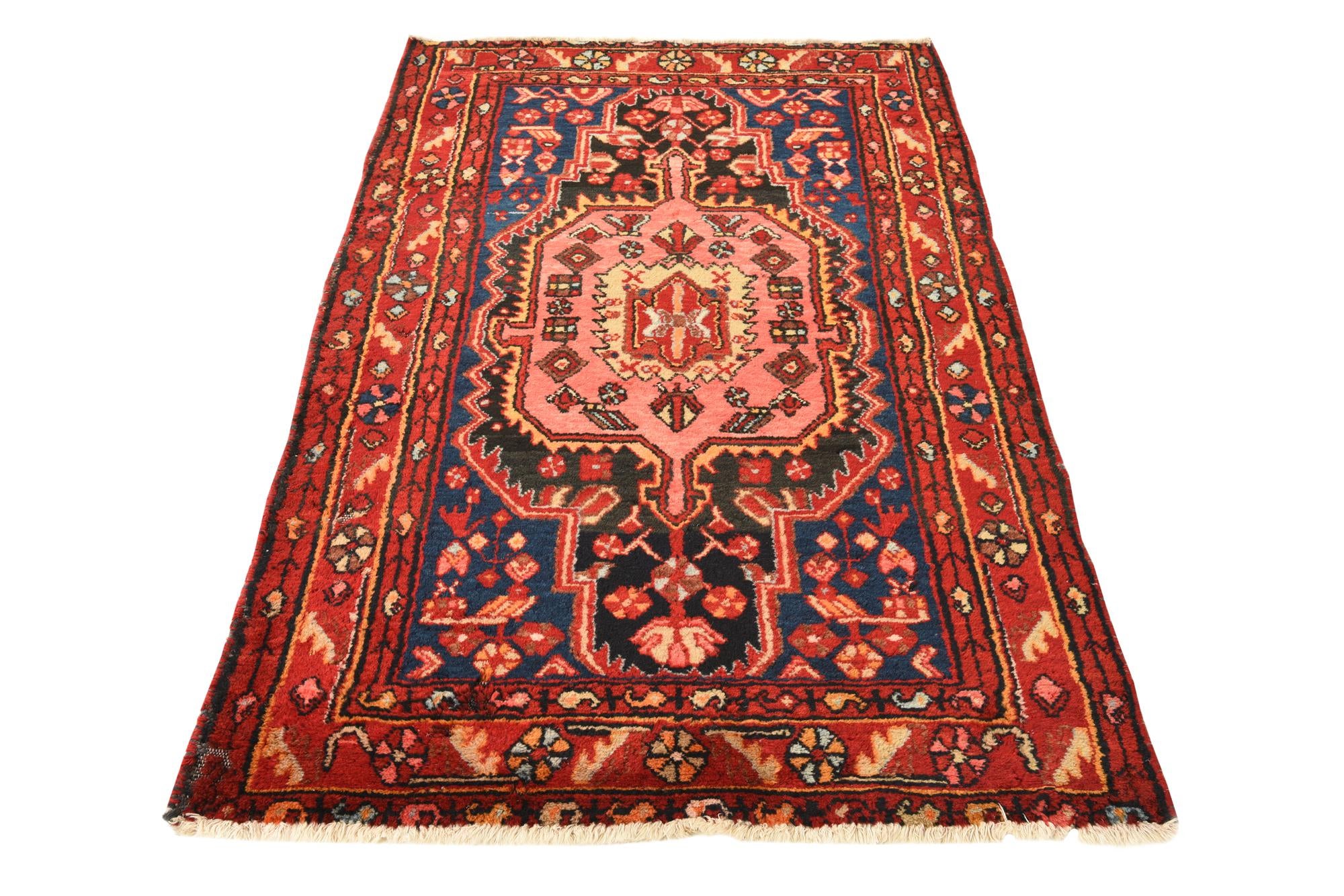 3' 4 x 5' 4 Hand Knotted Nahavand Persian Wool Rug