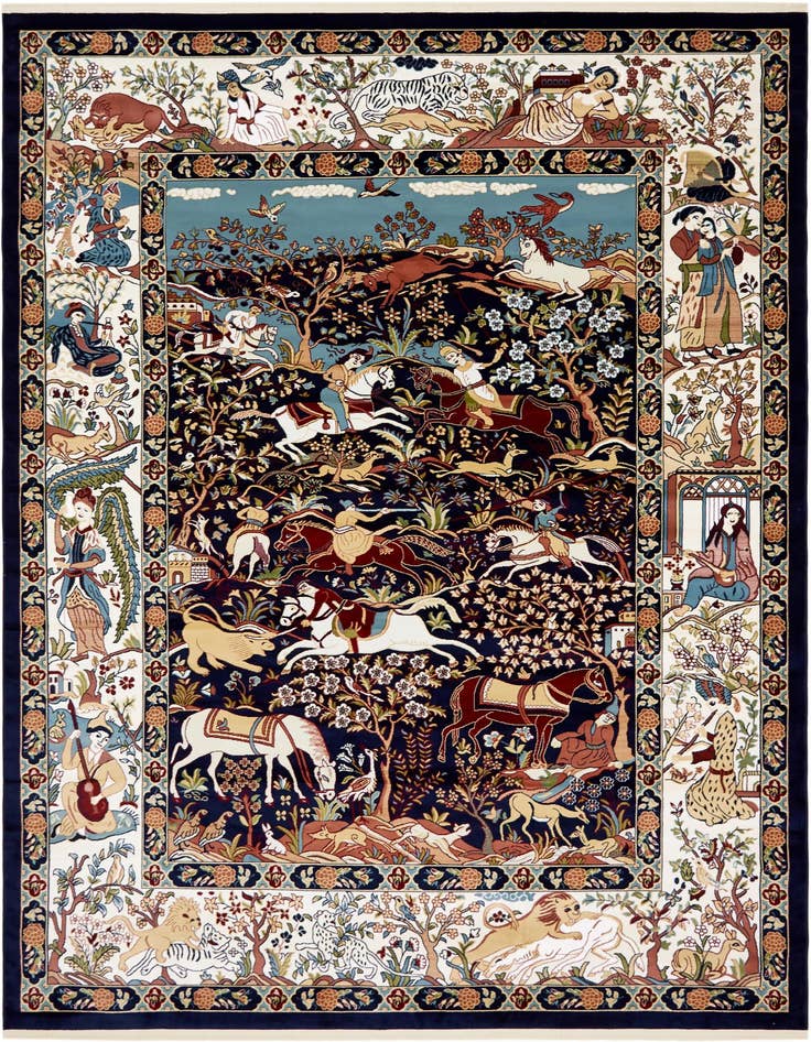 Detail image of 10' x 13' Nain Design Rug