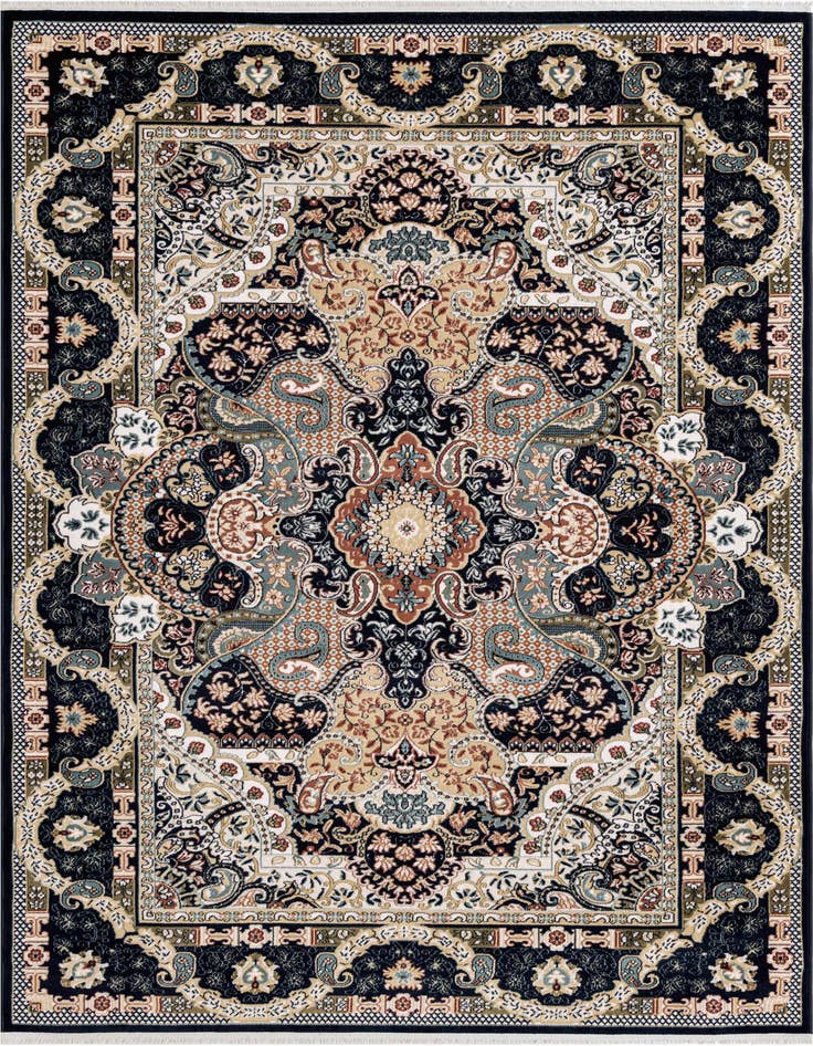 Detail image of 6' 1 x 9' Nain Design Rug