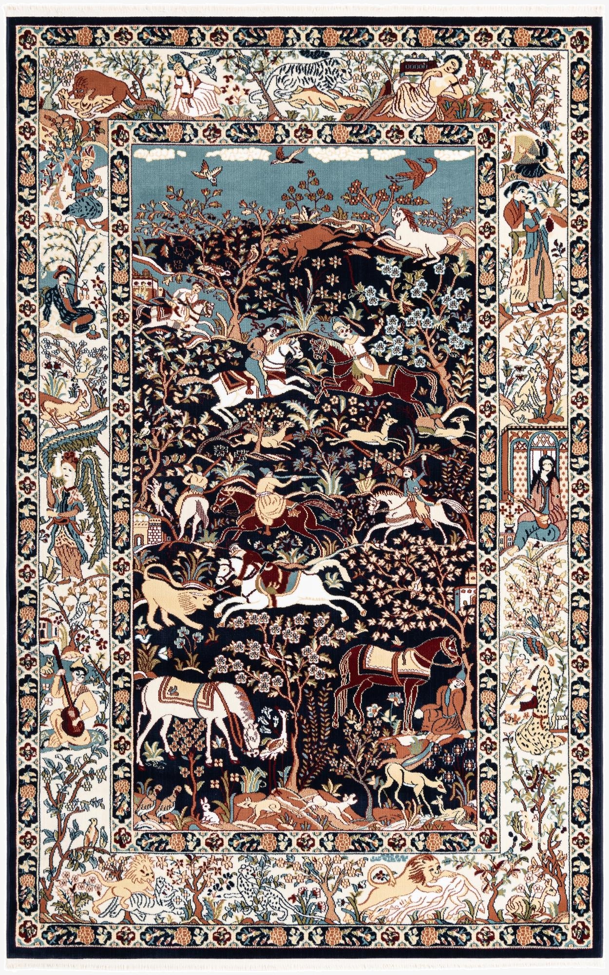 5' 3 x 8' Nain Design Rug