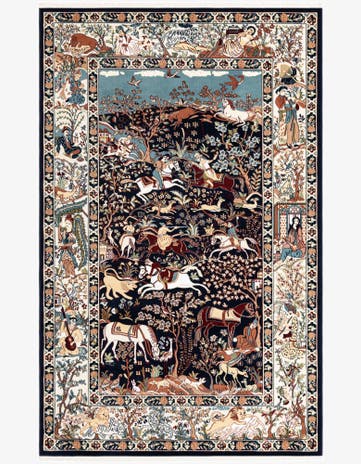 5' 3 x 8' Nain Design Rug