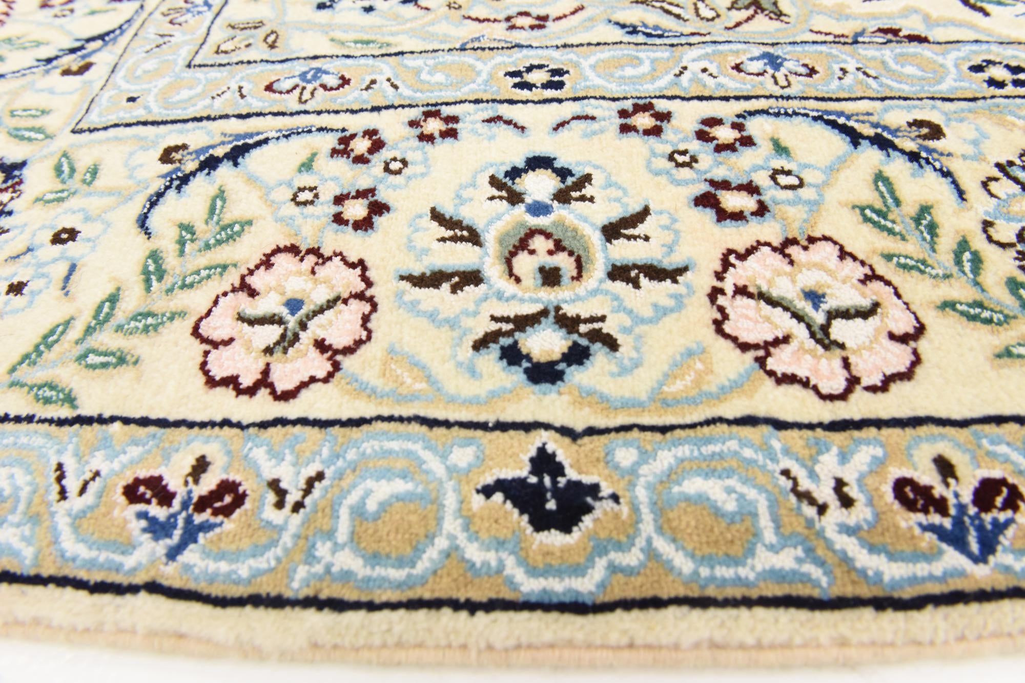 5' 2 x 8' 3 Hand Knotted Nain Persian Rug