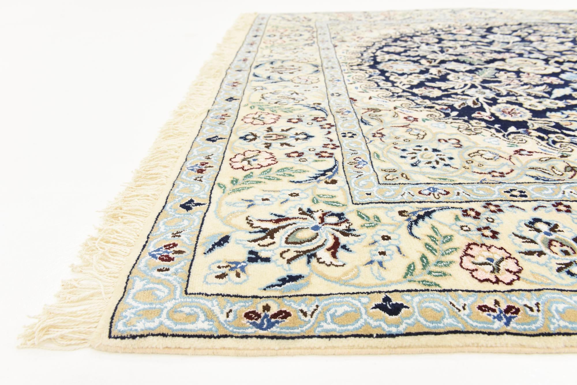 5' 2 x 8' 3 Hand Knotted Nain Persian Rug